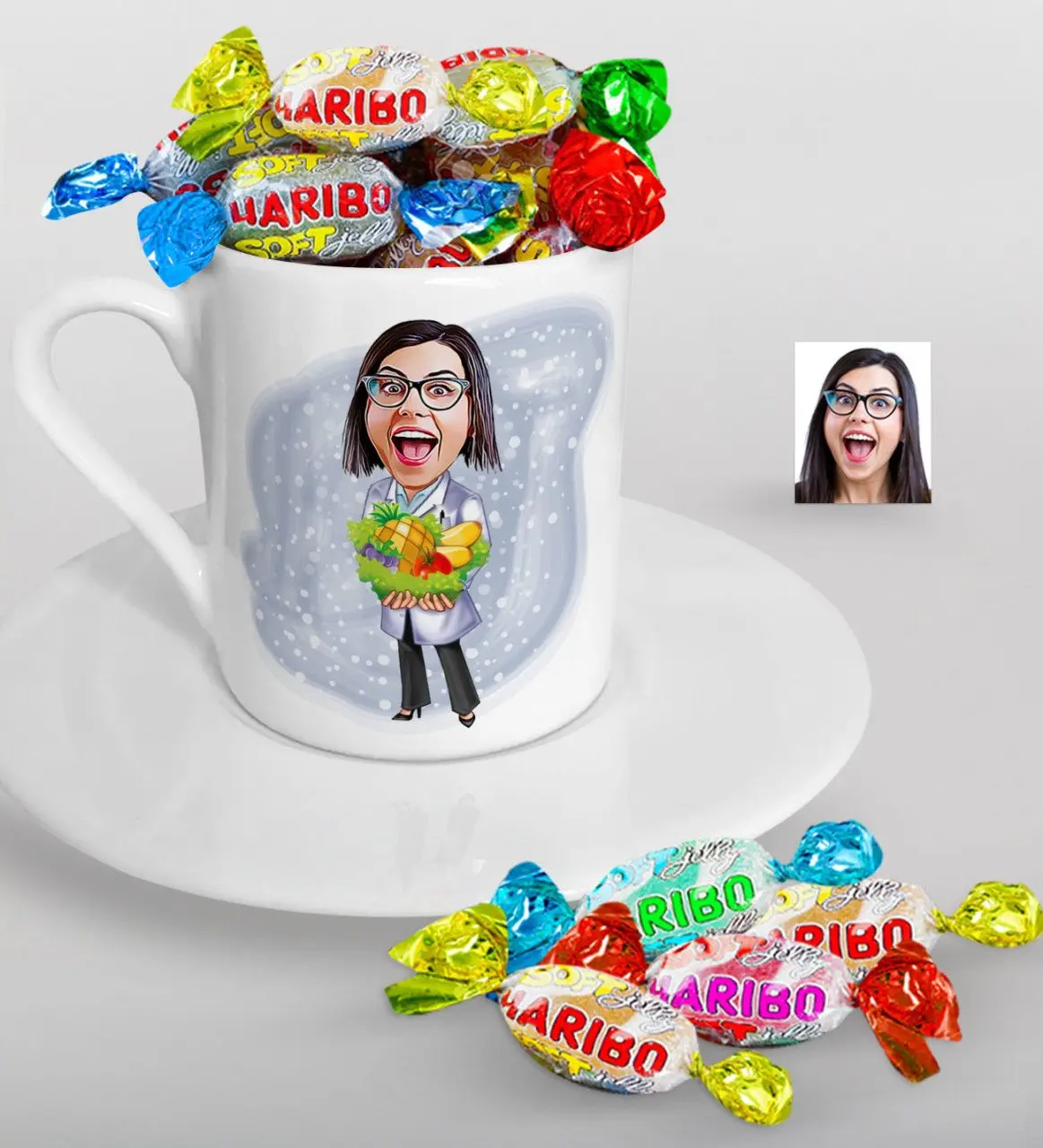 Персонализированные Женские диетологи карикатура чашка для кофе по турецки и