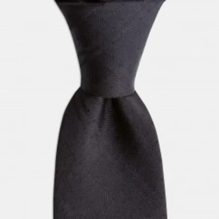 

Black Pattern Silk Tie 67824972