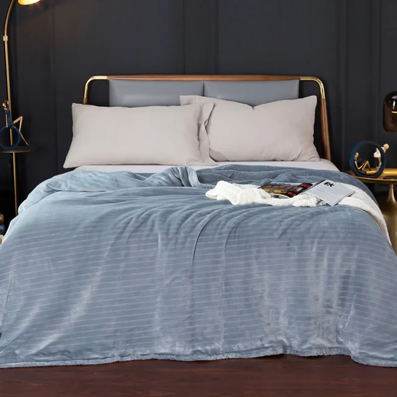 Толстое мягкое одеяло из кораллового флиса портативное моющееся для взрослых