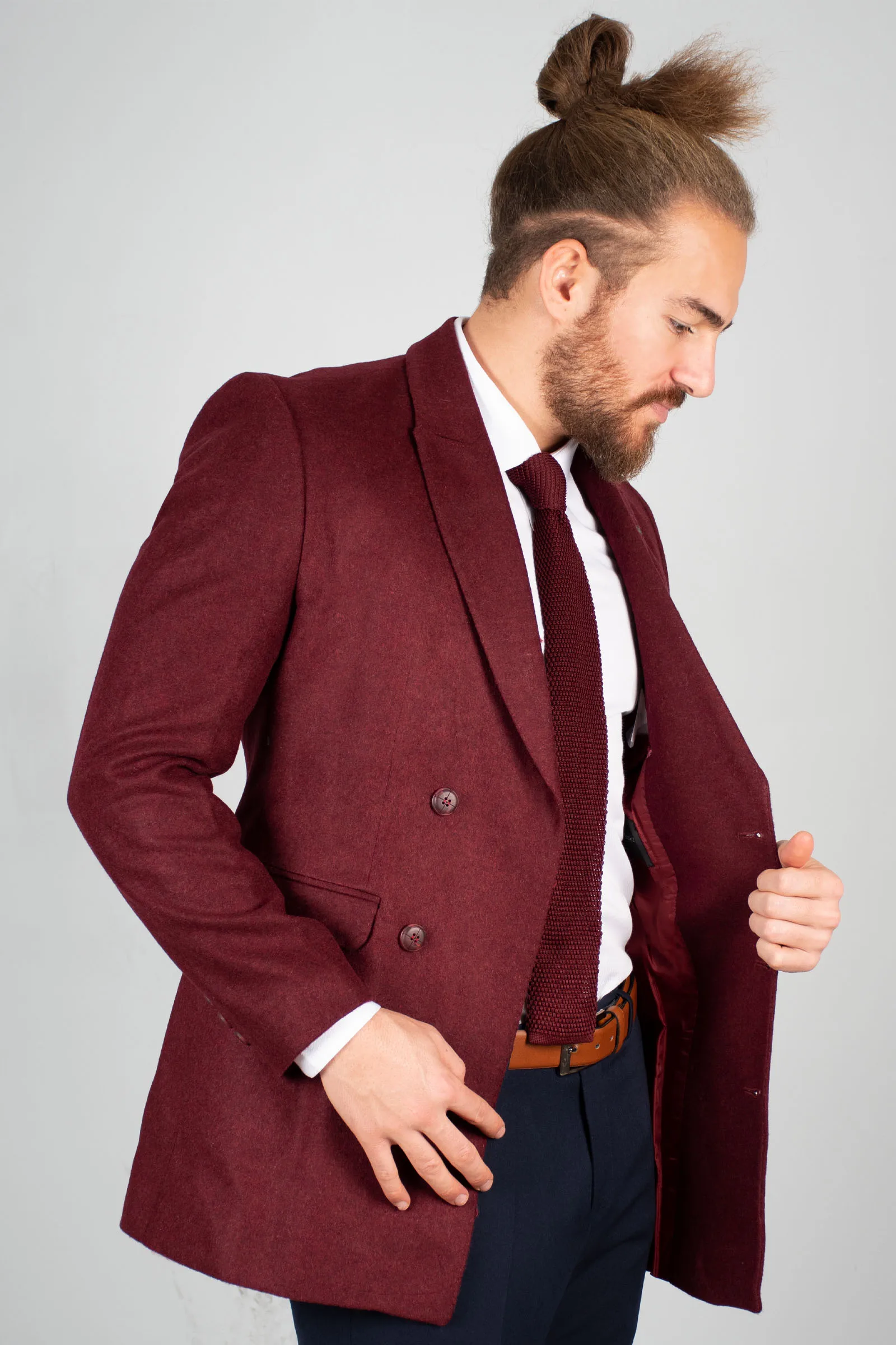 DeepSEA Male Luxury Double Breasted Coat Slim Fit High Quality Warm Overcoat Coat Autumn Winter Casual, Work, Formal 2001889