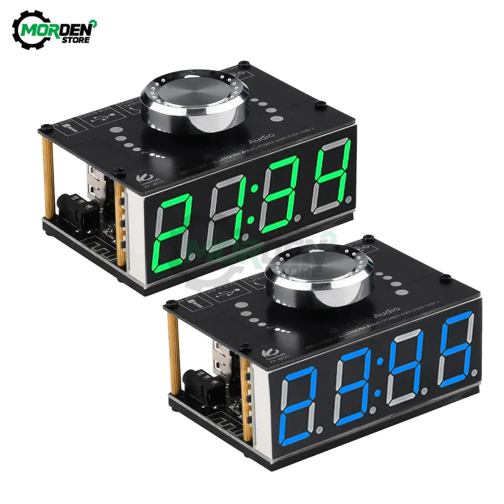 

50W*2 Stereo Bluetooth 5.0-compatible Digital Power Amplifier Board Module WIFI Timing Clock XY-W50L Tool Accessories