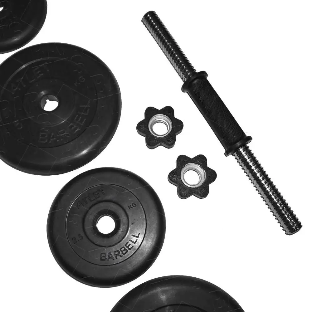 Гантель 16 5кг с обрезиненными дисками и ручкой MB Barbell D26 | Спорт развлечения