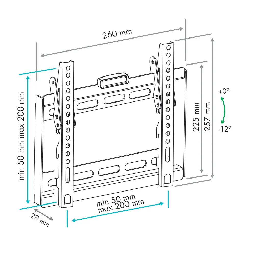 Кронштейн наклонный для LED/LCD телевизоров VLK TRENTO 36 15&quot 48&quot до 40 кг|Кронштейны ТВ| |