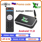 2021 UGOOS X4 PRO X4 CUBE X4 PLUS X3 PRO DDR4 4 ГБ 32 ГБ S905X4 Android 11 Smart TV приставка BT4.0 1000M LAN телеприставка медиаплеер