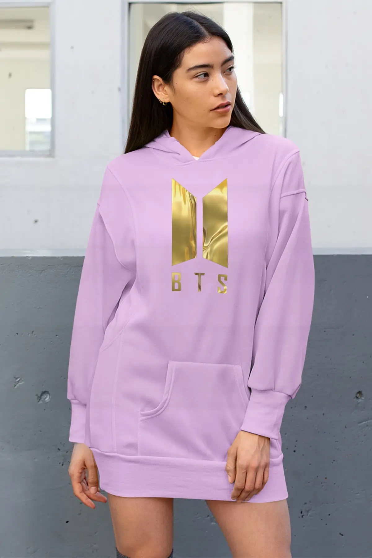 Чехол для мобильного телефона в стиле &quotBTS с капюшоном длинное платье женщин