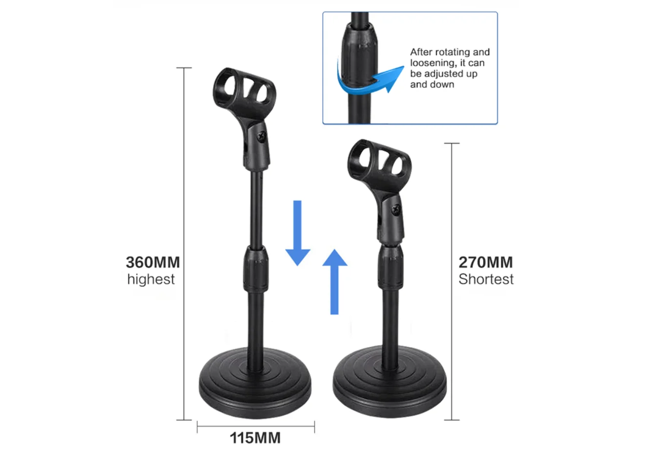 Microphone stand desktop microphone holder for streaming broadcasting consider | Электроника