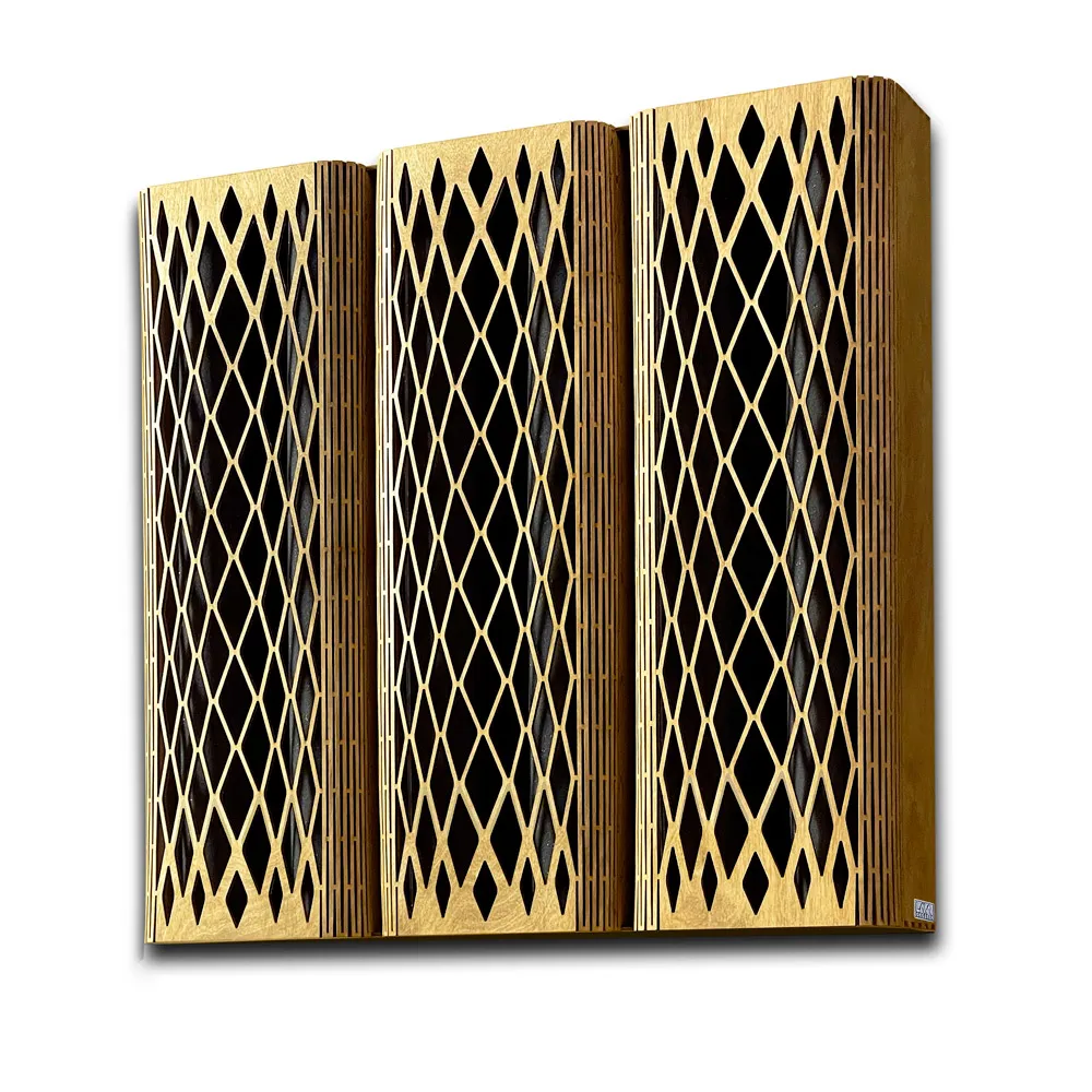 Panel ac&uacute;stico "Diamond" Basstrap absorbente, para grabaci&oacute;n de estudio de m&uacute;sica, organiza espuma insonorizada y difusor de pared reflectante de madera-1