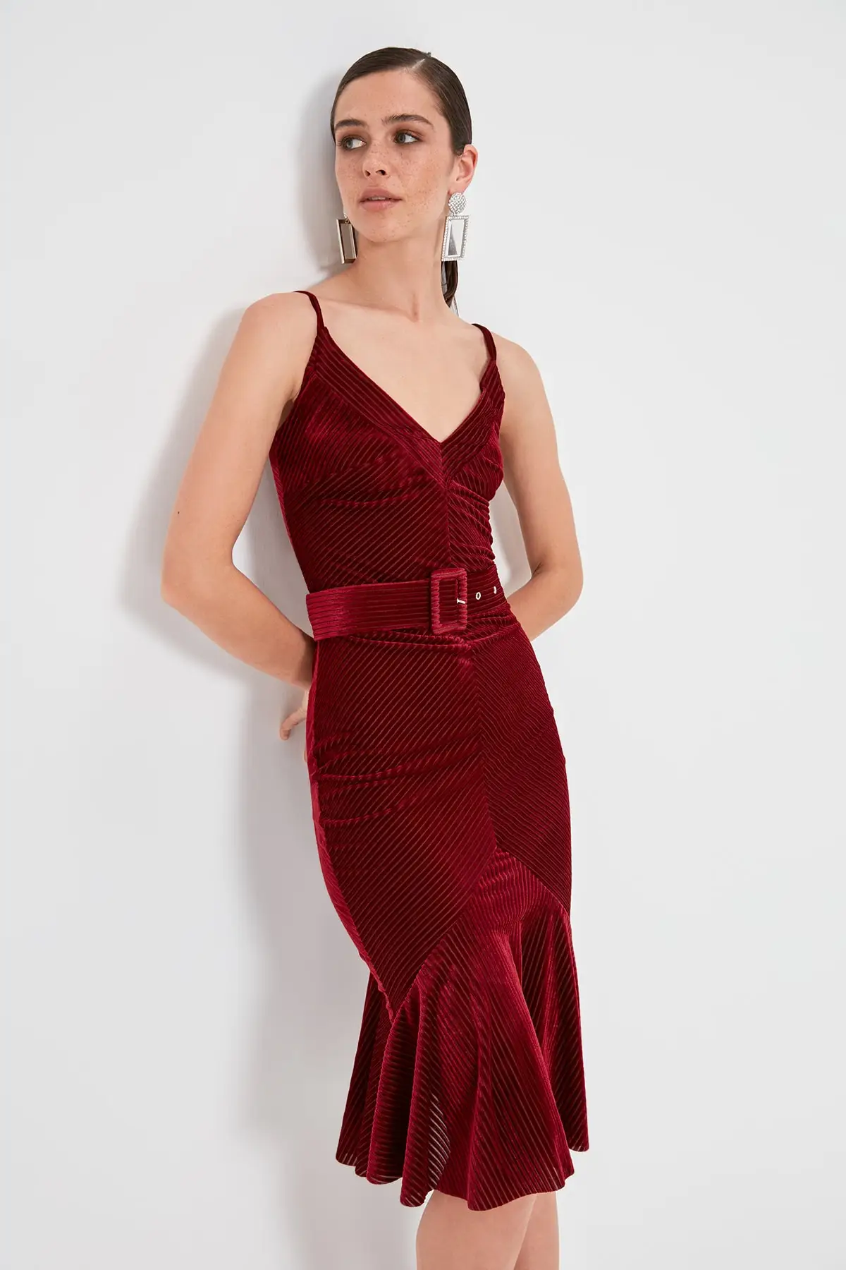 Trendyol Arched volandetayli платье TPRAW20EL0641|Женские платья| |