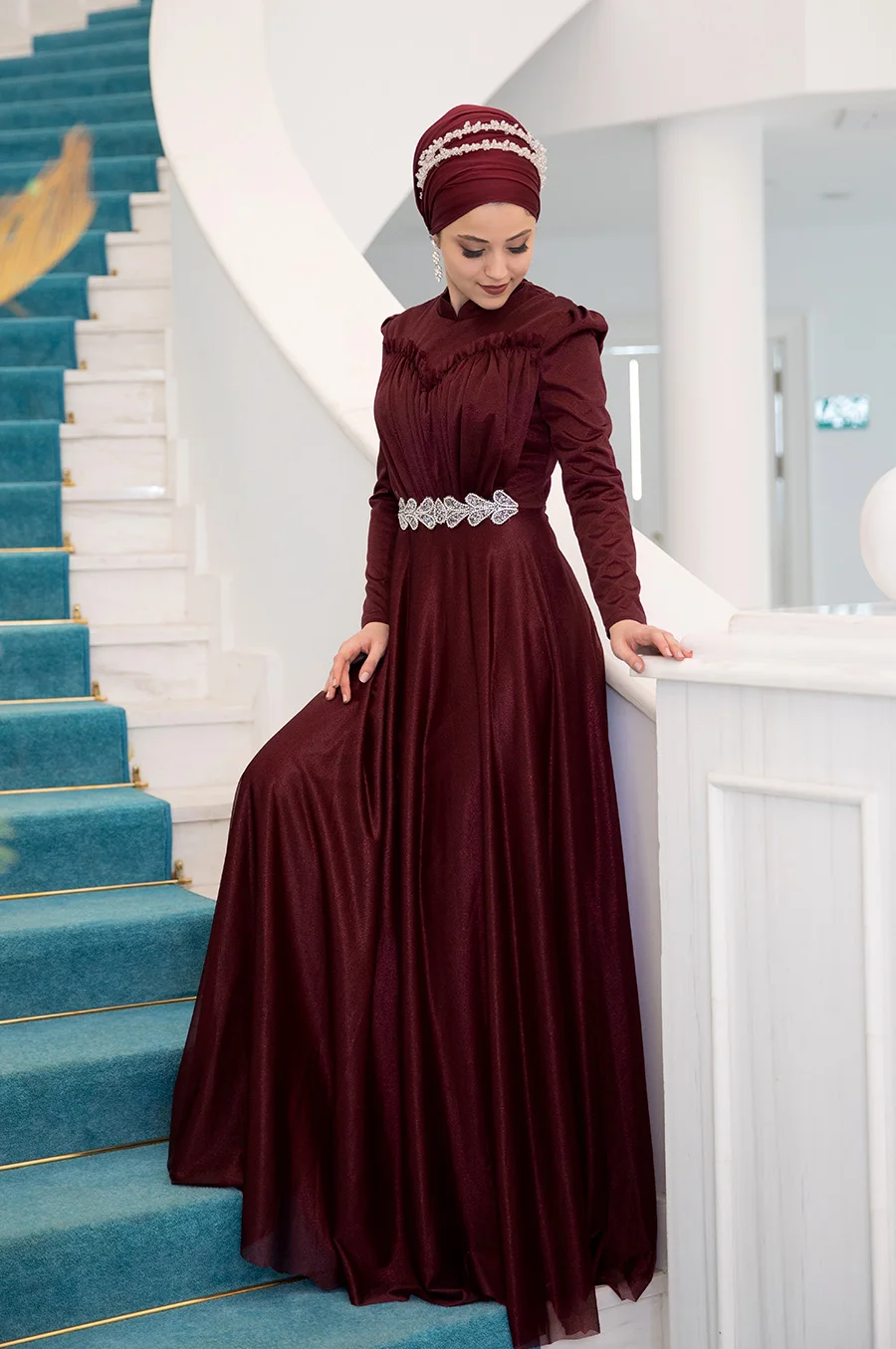 Женское вечернее платье-хиджаб специального дизайна длинное абайя с подкладкой
