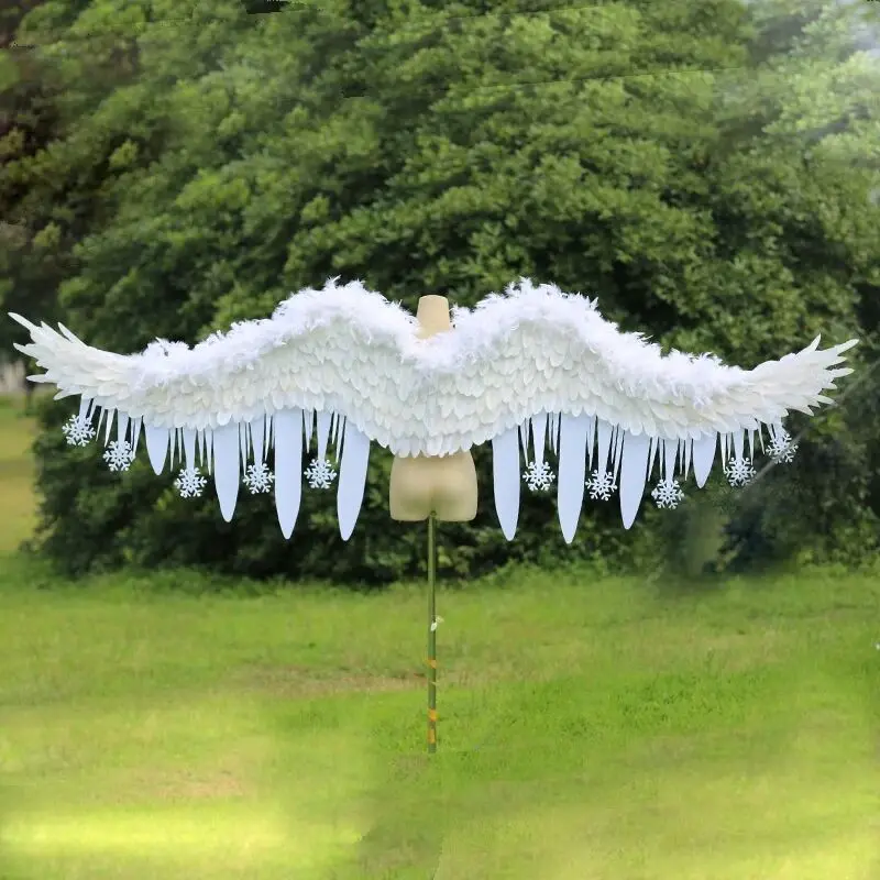 White Super-large Victoria feather Wing Model Walking Show Stage Performance High-end Commercial Feather |