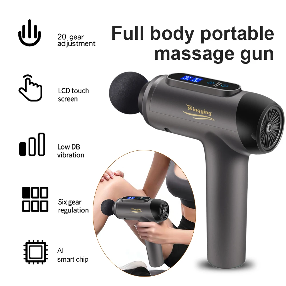 Fascial Gun LCD дисплей массажный пистолет глубокий мышечный массажер облегчение боли