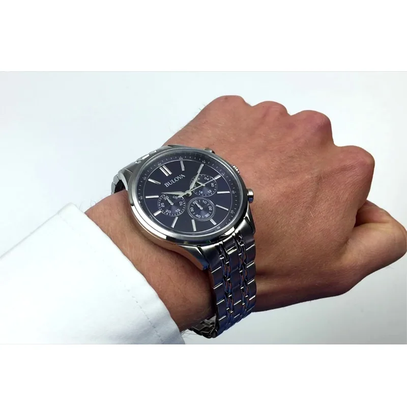 Наручные часы Bulova 96A210 мужские с кварцевым хронографом на браслете|Кварцевые