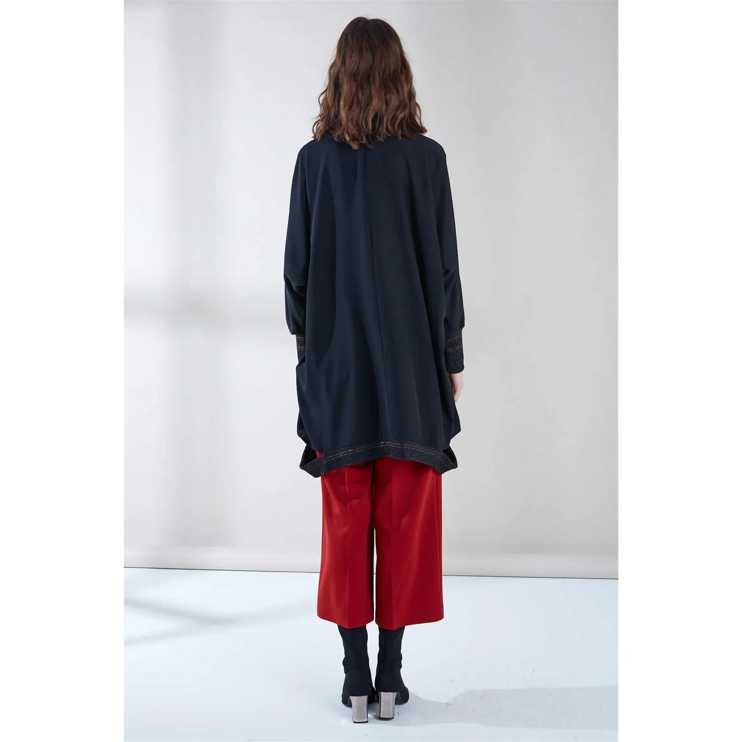 

Zhre Ribana Detailed Tunic Black T-0657