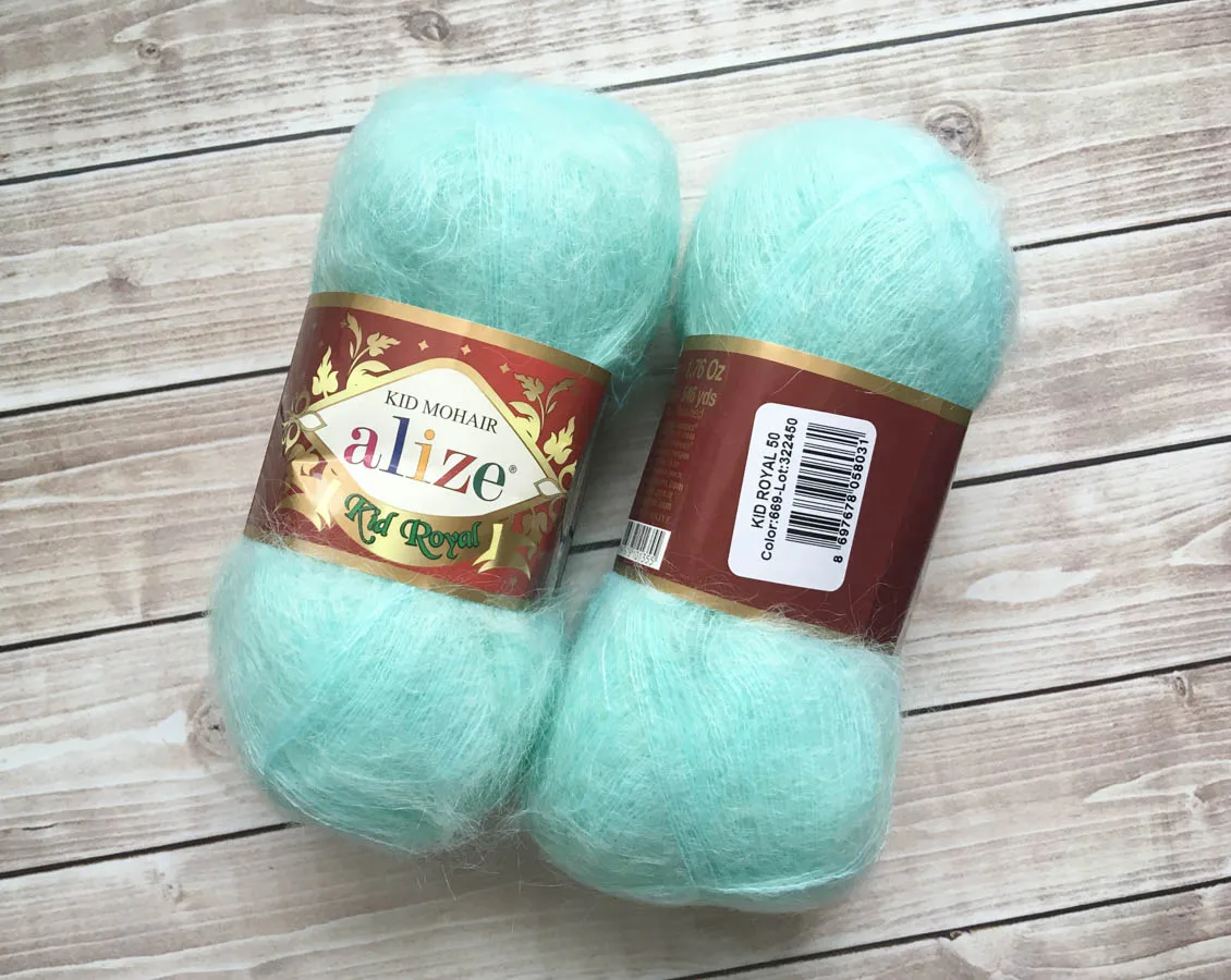 Пряжа Alize Kid Mohair 62% мохер 38% полиамид вес мотка 50 гр длина 500 м 1 МОТОК | Дом и сад