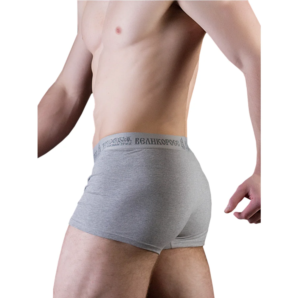 Трусы боксеры Великоросс цвета серый меланж хлопок ПИМа|Мужские трусы боксеры| |