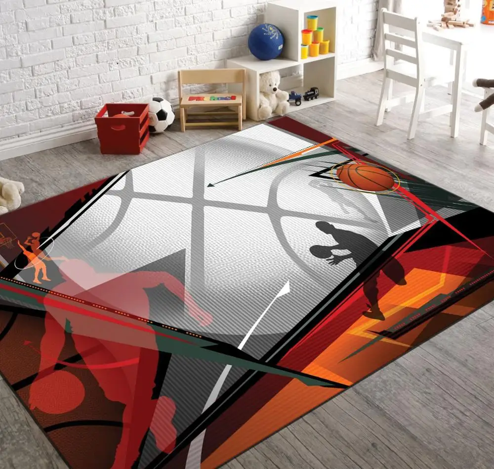 

Basketball 6 Patterned Carpet ,Non Slip Floor Carpet,Teen's Carpet,Turkish Rug