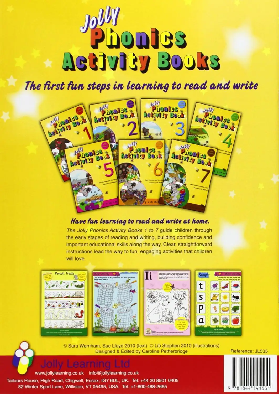 Художественные книги Jolly 1-7: в прекурсивных буквах (Британские английские ed