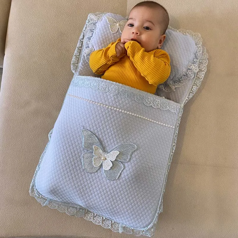 Newborn Baby Swaddle Clothes Sleeping Bag Girls Boys Babies Envelope Super Soft Bed Crown Flower Butterfly Little King Princess | Мать и