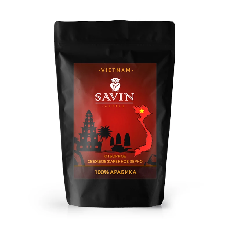 Кофе в зернах 1 кг SAVIN. 100% арабика Вьетнам LAMDONG. | Продукты