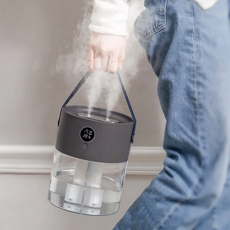 

2000ml Dual Spray Wireless Humidifier For Home Auto Air Freshener with 4000mah Battery Power Display Mini Office Air Purifier