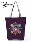Сумка с принтом Disney Coco, модная женская сумка с цветочным принтом, популярная женская сумка для путешествий, крутая Портативная сумка через плечо унисекс