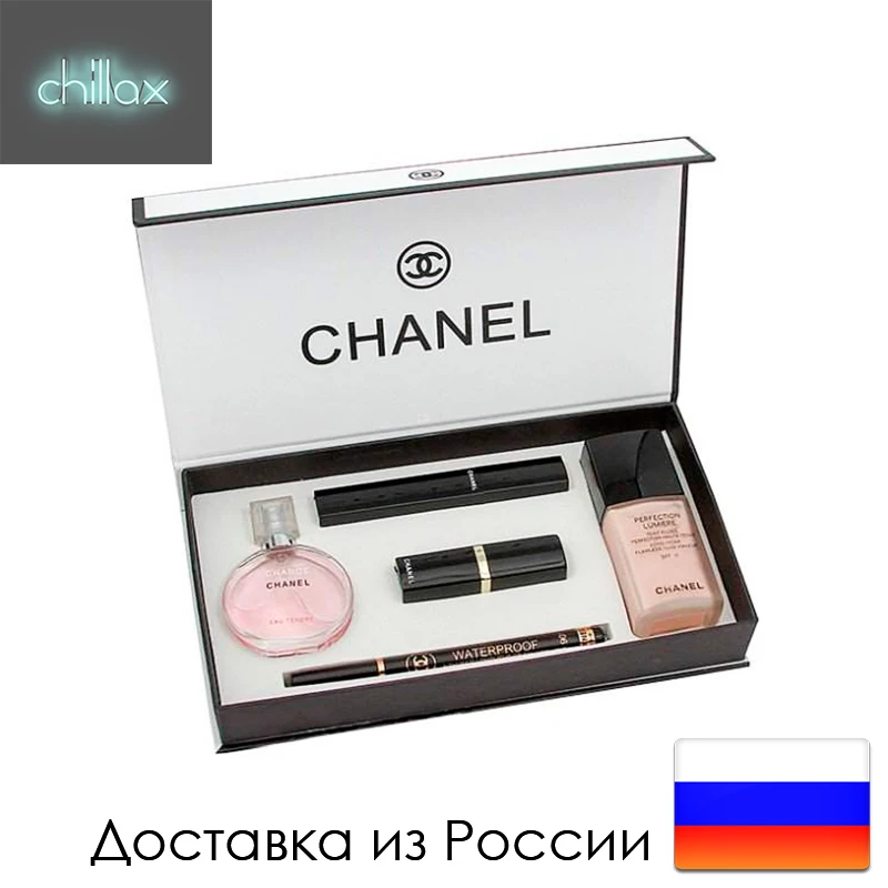 Подарочный набор косметики CHANEL 5 в 1 6в1 тушь туалетная вода Chance Tender Coco Mademoiselle 15мл