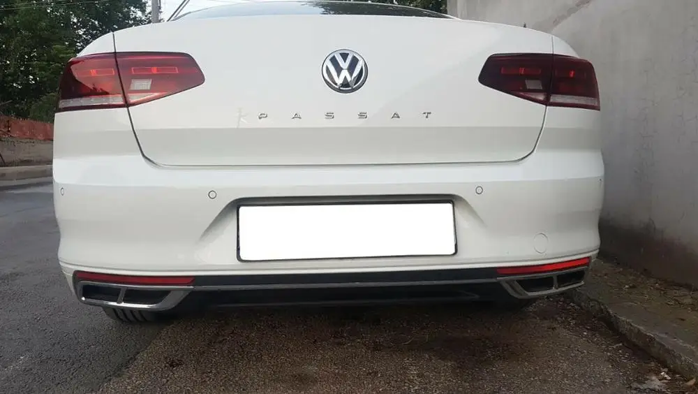 Rline R line Стиль 2019 + для нового VW Passat B8 B8.5 хромированные дефлекторы выхлопных газов