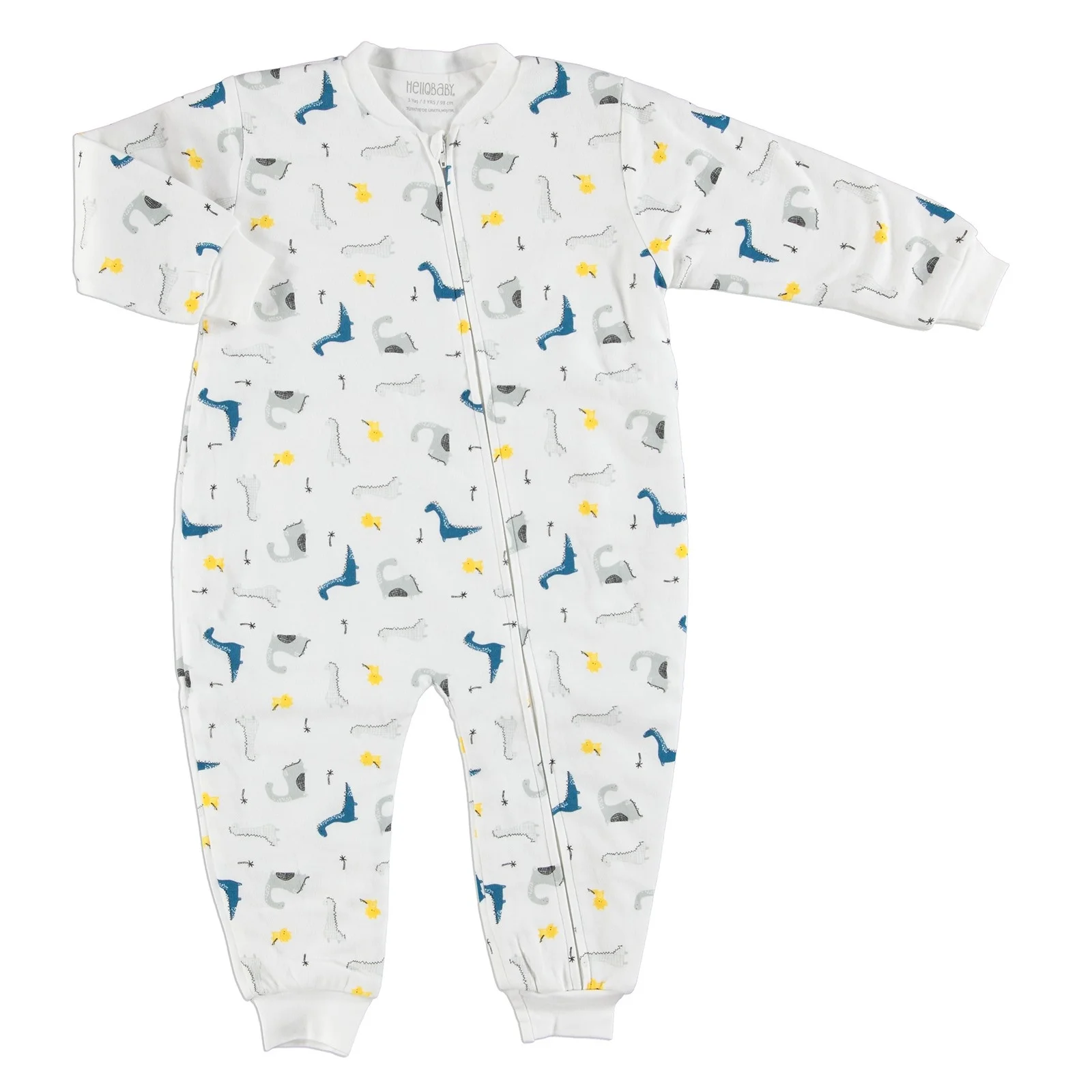 Ebebek HelloBaby/Пижама детская с принтом динозавра комбинезон| |