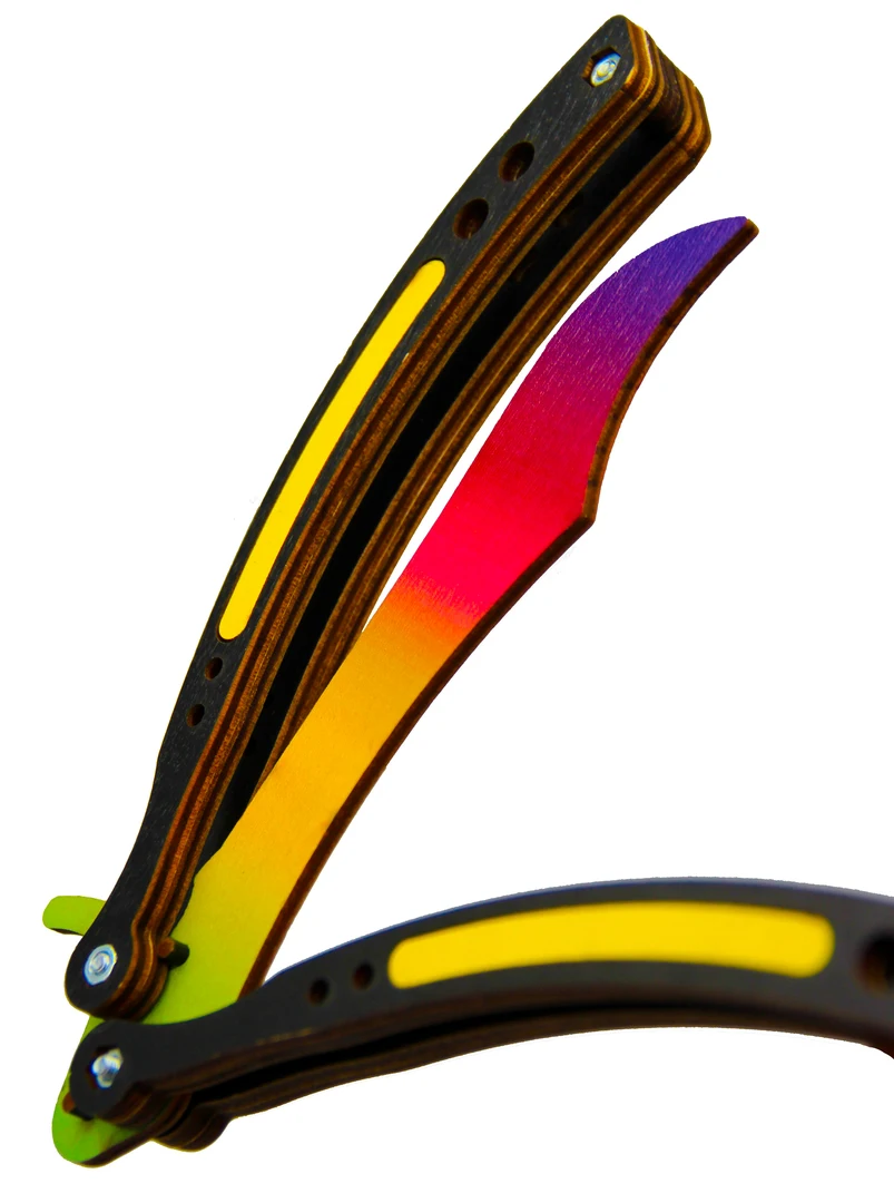 Деревянный нож бабочка Градиент CS GO | Нож кс го (деревянная реплика V1) Игрушки и