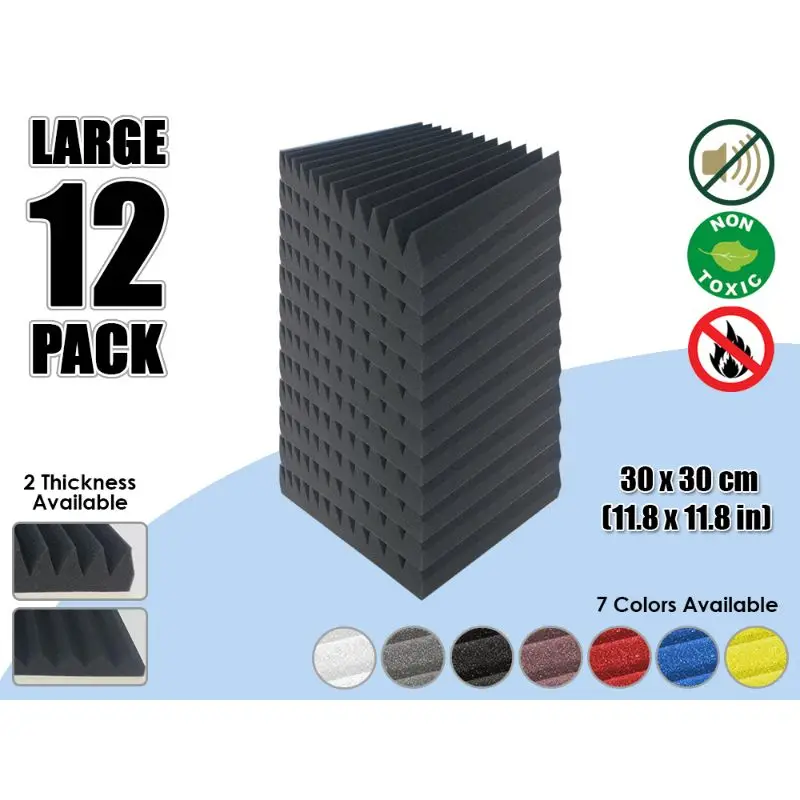 Arrowzoom 12 штук 11," x 11,8" 12T мульти-клиновая плитка студия Звукопоглощающая Панель акустическая обработка пены AZ1167