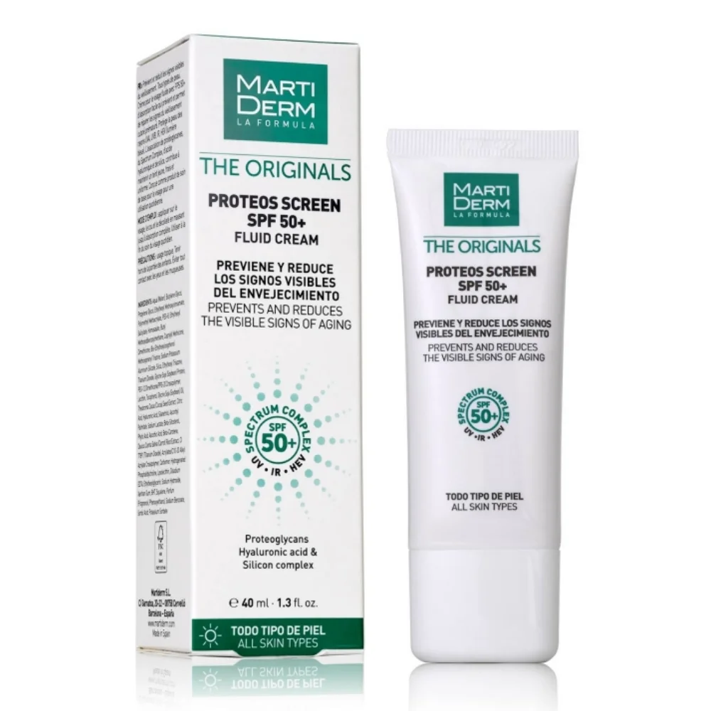 Крем-флюид MARTIDERM ORIGINALS PROTEOS SCREEN SPF 50 + предотвращает и уменьшает видимые признаки