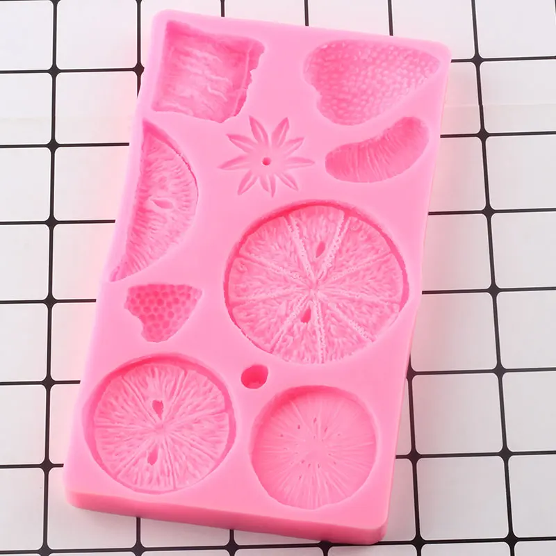 

Oriange Strawberry Fruit Silicone Mold DIY Party Cupcake Topper Fondant Moulds Cake Decorating Tools Candy Clay Chocolate Molds