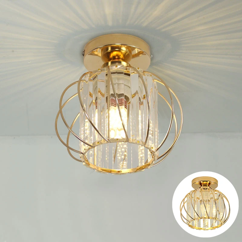 

1Pc Aisle Ceiling Light Embedded Corridor Lights Entrance Porch Lamp Crystal Downlight (Bulb Not Included)