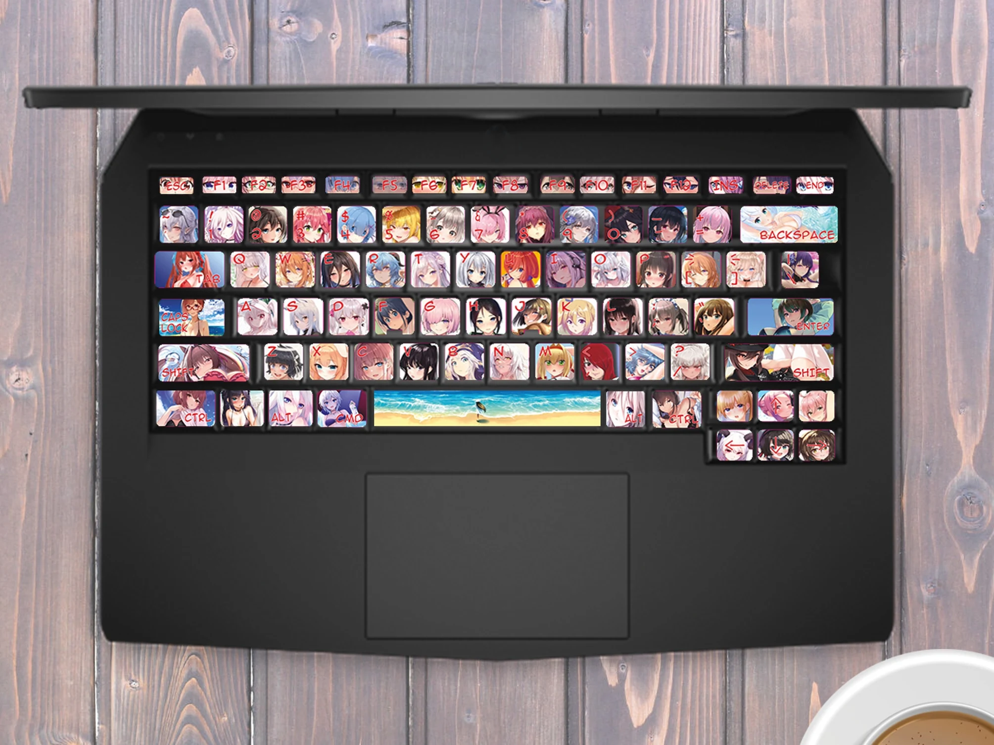 Аниме девушки универсальные наклейки на клавиатуру защита клавиатуры милые 13x13