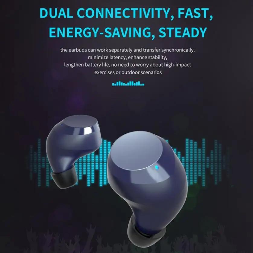 

TWS Bluetooth Earphones with Microphone Touch Control Wireless Earphones Headphones Earbuds LED Display Waterproof Sport Headset