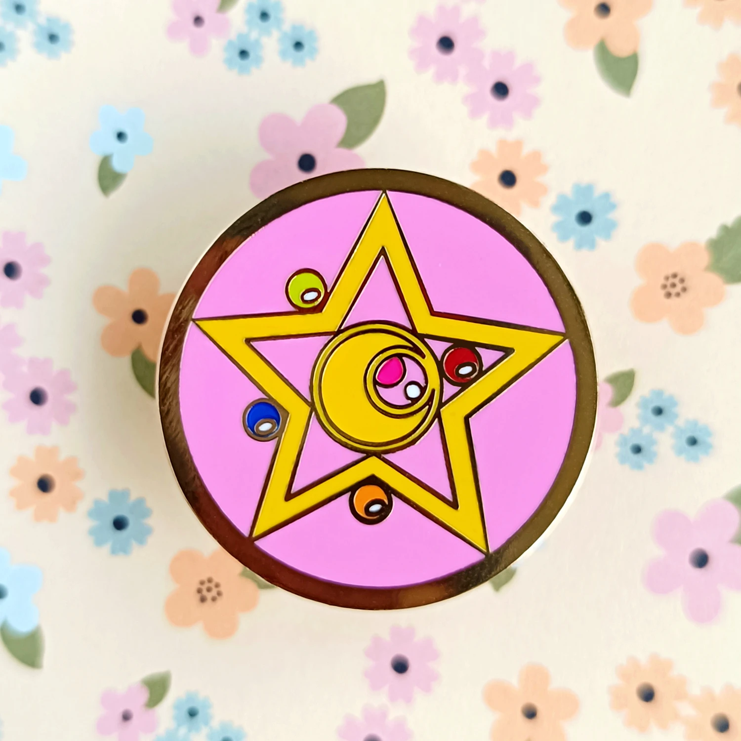 

Pentagram Moon Hard Enamel Pin Sailor Moon Pins Fans Collect Metal Brooch