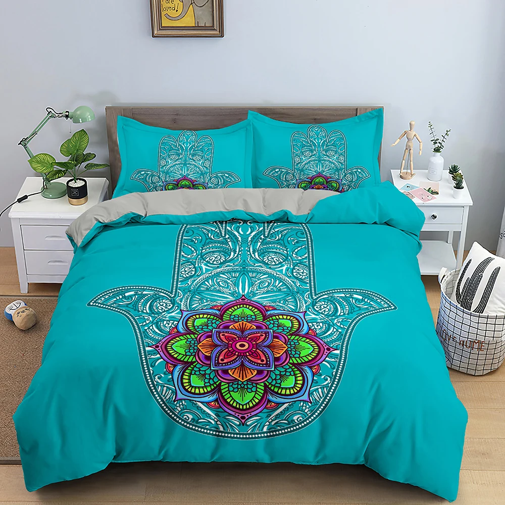 2/3 шт. дурмана и пододеяльник с цветочным узором король Queen набор постельных