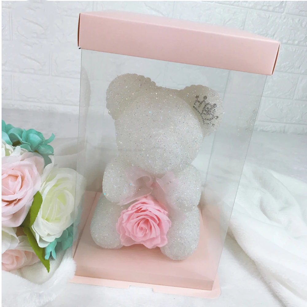 Милая Роза со стразами мишка имитация день рождения свадьба рождественские украшения для подруги игрушка