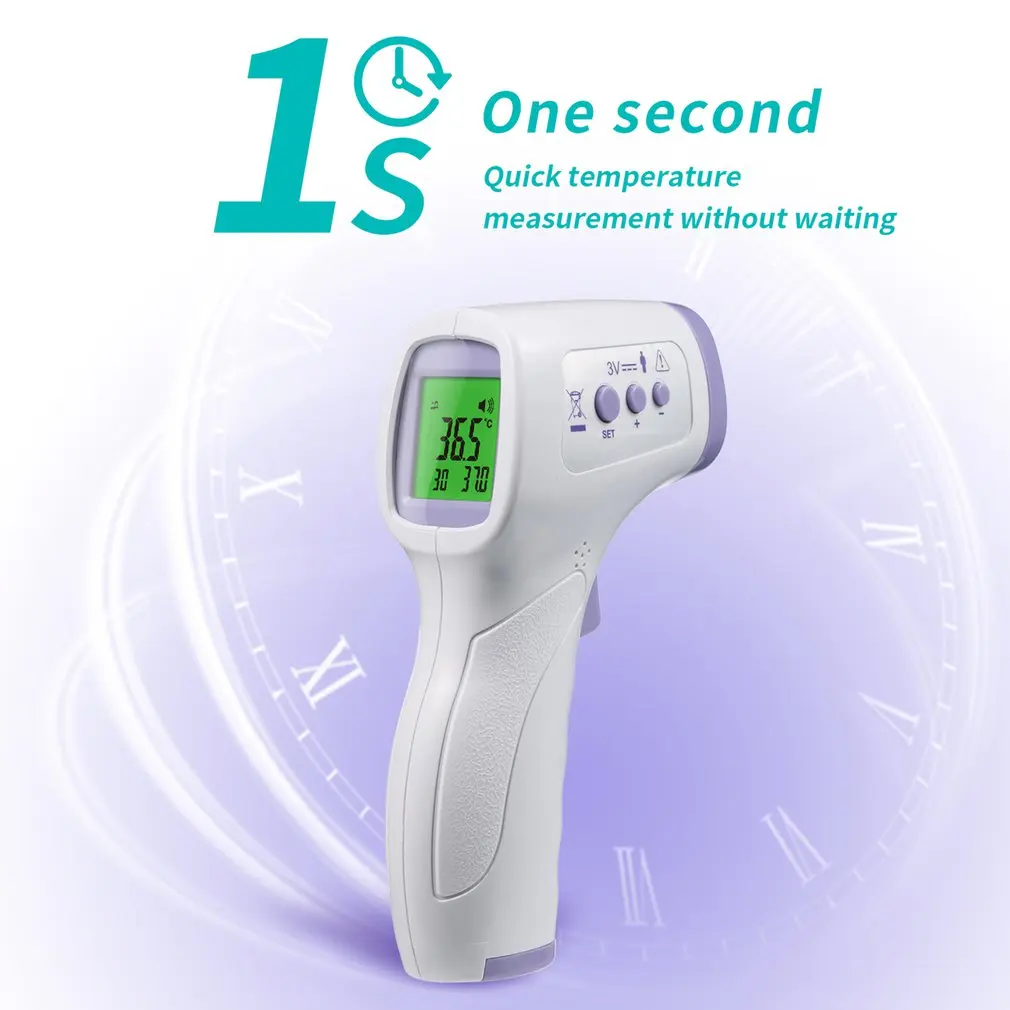 

Digital Infrared Thermometer Non-Contact Forehead IR Ear Fever Electronic Laser Body Temperature Home Outdoor Kids Baby Adult