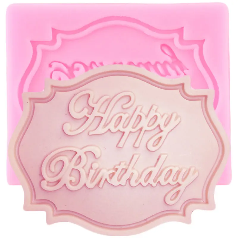 

DIY Happy Birthday Letters Silicone Mold Cupcake Topper Fondant Molds Cake Decorating Tools Candy Clay Chocolate Gumpaste Moulds