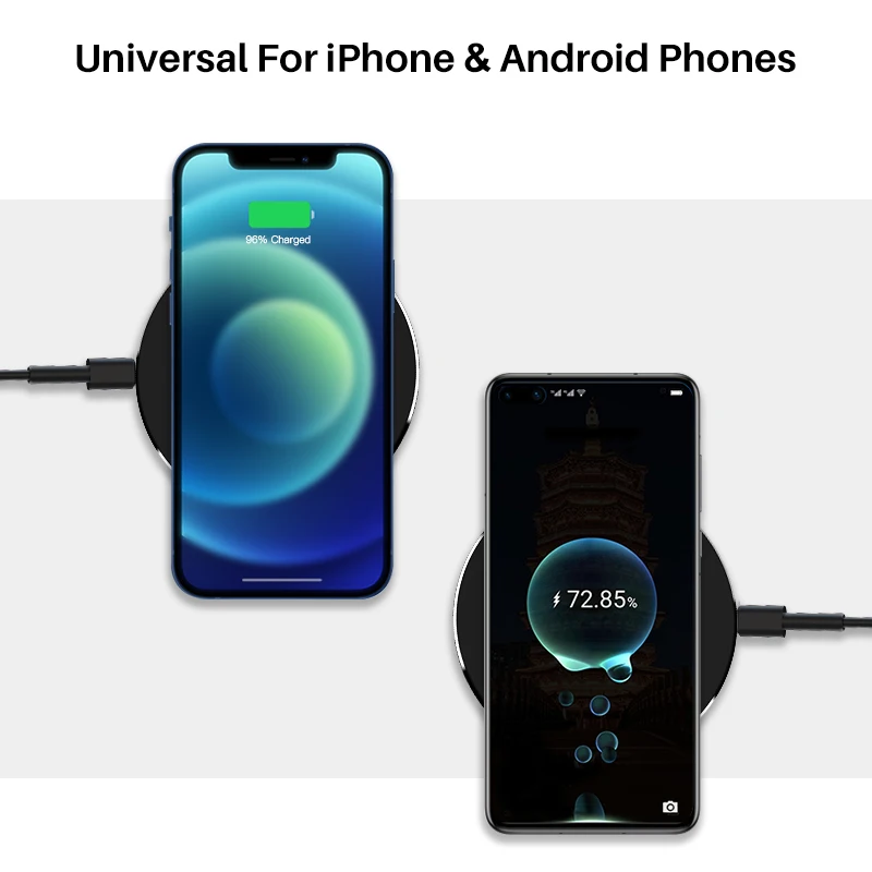 tozo w1 wireless charger thin aviation aluminum computer numerical control technology fast charging pad black no ac adapter free global shipping