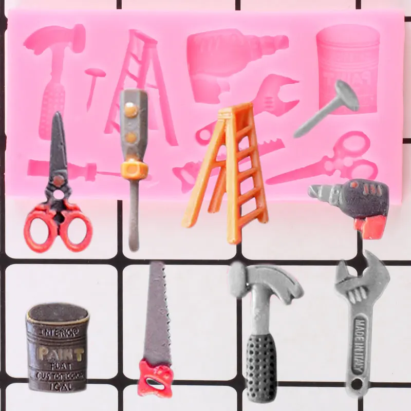 3D Инструменты для ремонта силиконовые формы Молот ножницы винт Форма