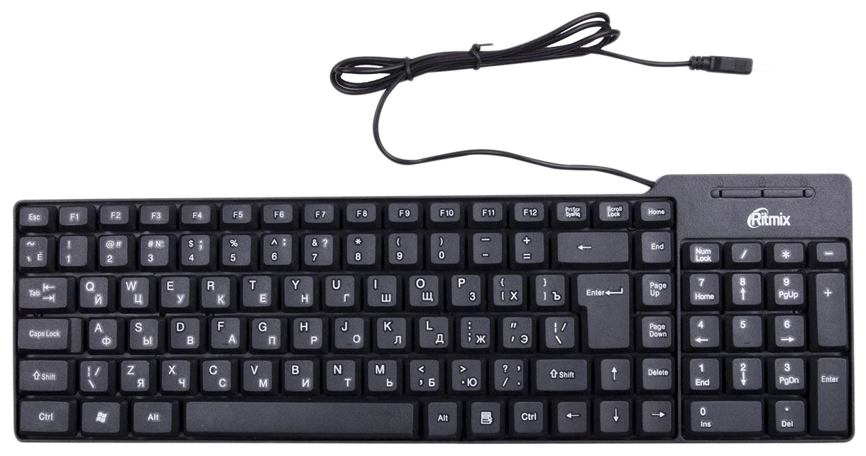 Клавиатура RITMIX RKB-100 черная | Компьютеры и офис