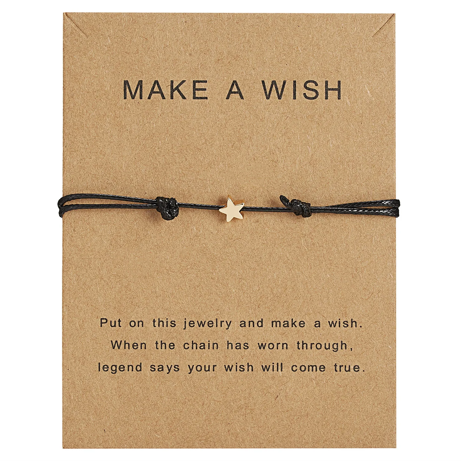 

Wholesale Hand Woven Paper Card Bracelet Five-pointed Star Adjustable Charm Luck Lovers Bracelet For Couple Best Friendship Wish