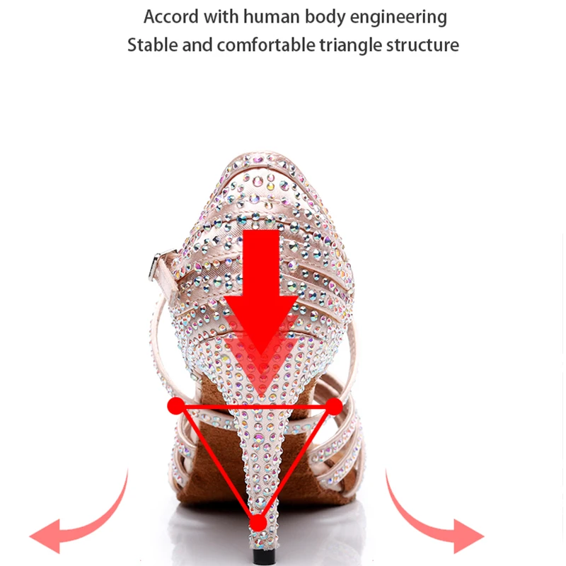 Woman Latin Dance Sheos For Women Black Pink Nude Brown Ballroom Salsa Shoes For Dancing Girls Soft Bottom Pracitce Latino Shoe