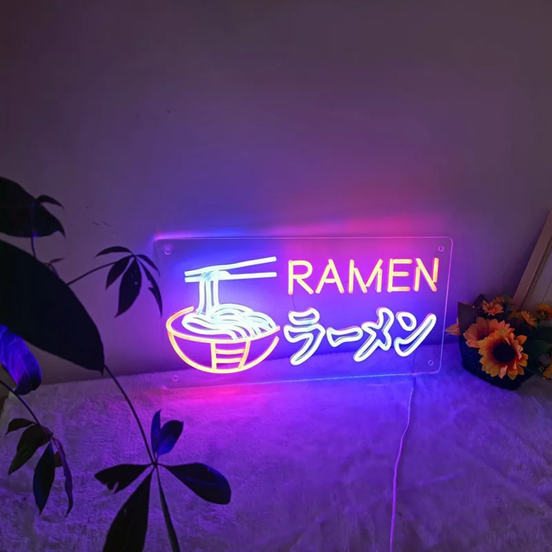 

Неоновая вывеска на стену в виде японской лапши, декоративный светодиодный неоновый светильник для гостиной, магазина, лампа для украшения ...