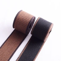 striped webbing heavy duty cotton webbing 1 12 brown black woven ribbon trims crossbody bag purse strap for lanyard 135yards