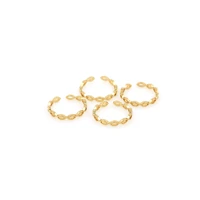 gold filled ladies fashion oval rings thin oval open rings girls fresh adjustable size jewelry wholesale gifts