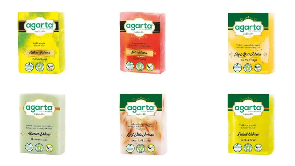 

AGARTA NATURAL SOAP 6 PIECES (PISTACIA ROSE TEA TREE BATH GOAT MILK SULFUR)