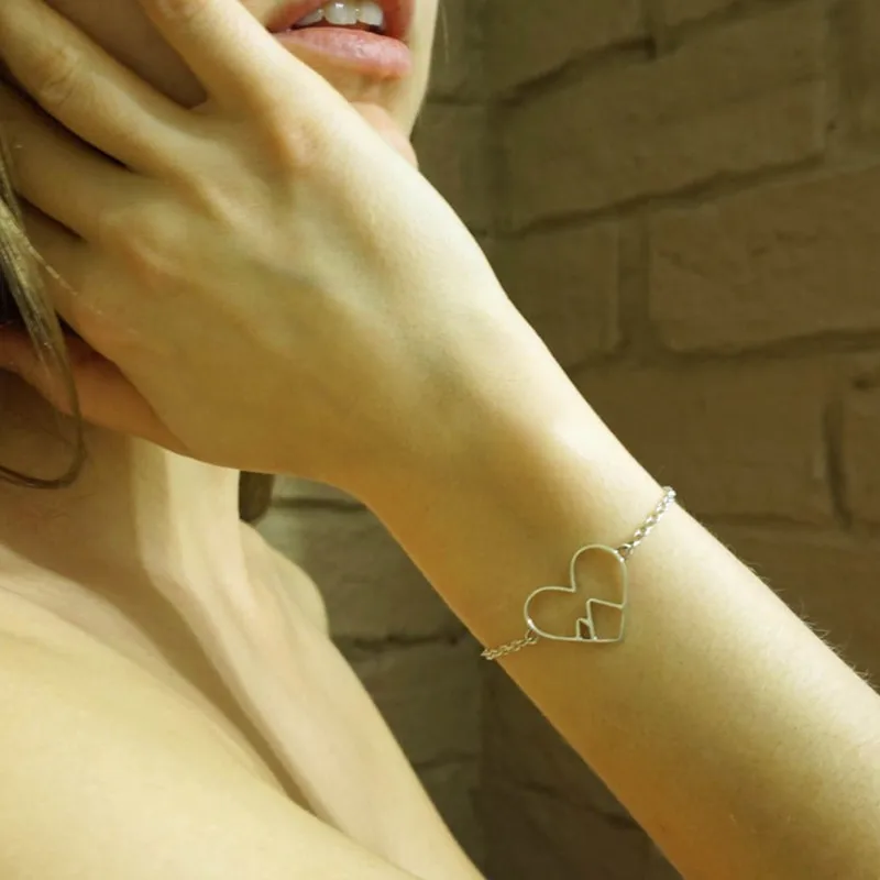 Ручной работы горный велосипед браслет в виде сердца для женщин и мужчин